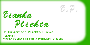 bianka plichta business card